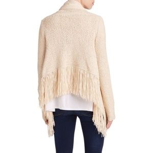 NWOT BCBG Boho Chic Fringe Cardigan Wrap Shawl M/L
